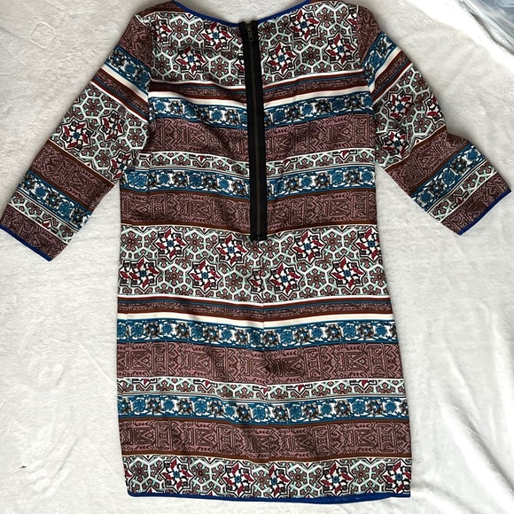 Lavender Brown Women's Multicolor Print Above the Knee Dress Size M - Picture 3 of 7